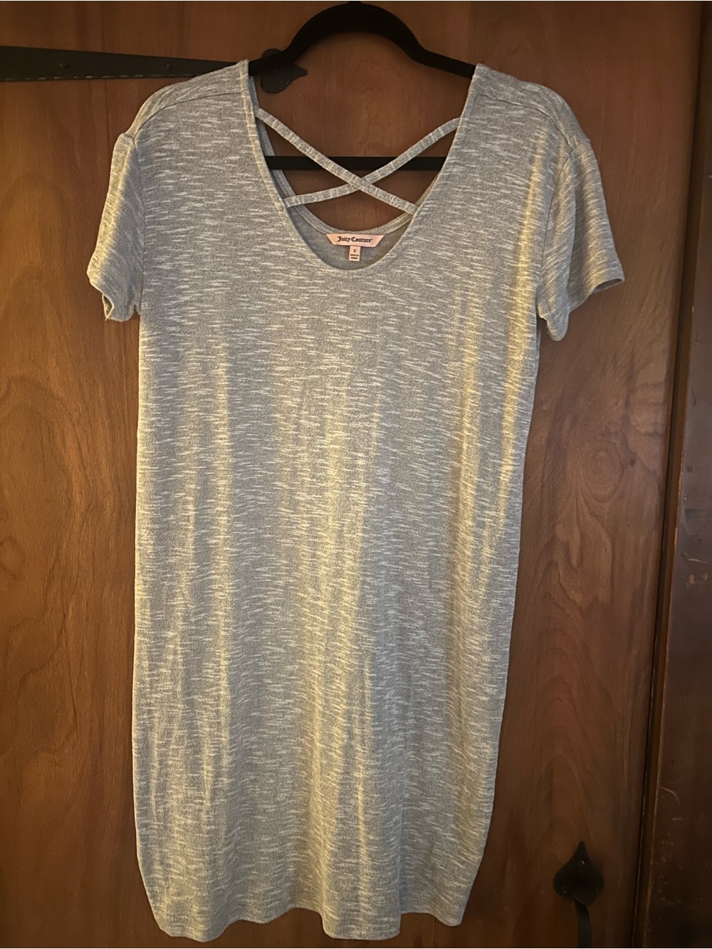 Juicy Couture Heather Gray Crisscross Back Tunic